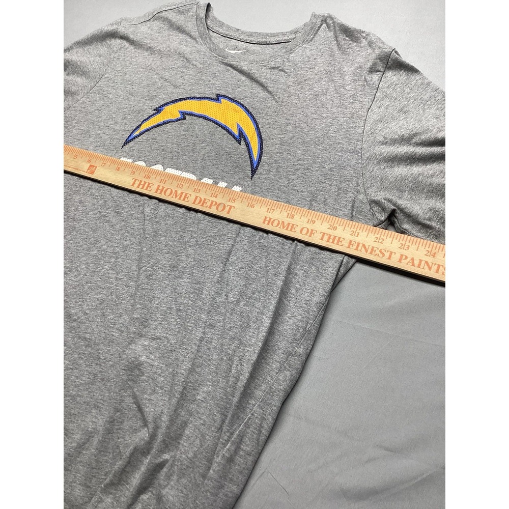 Los Angeles Chargers Nike Tee Mens XL Gray Heather Football Graphic T-Shirt - Picture 3 of 7
